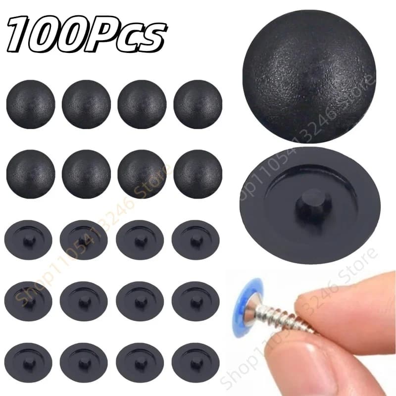100 Pezzi Copri Vite in Plastica da 12mm, Pratici Copri Viti Autofilettanti a Croce, Impermeabili e Antiruggine, Accessori per Mobili