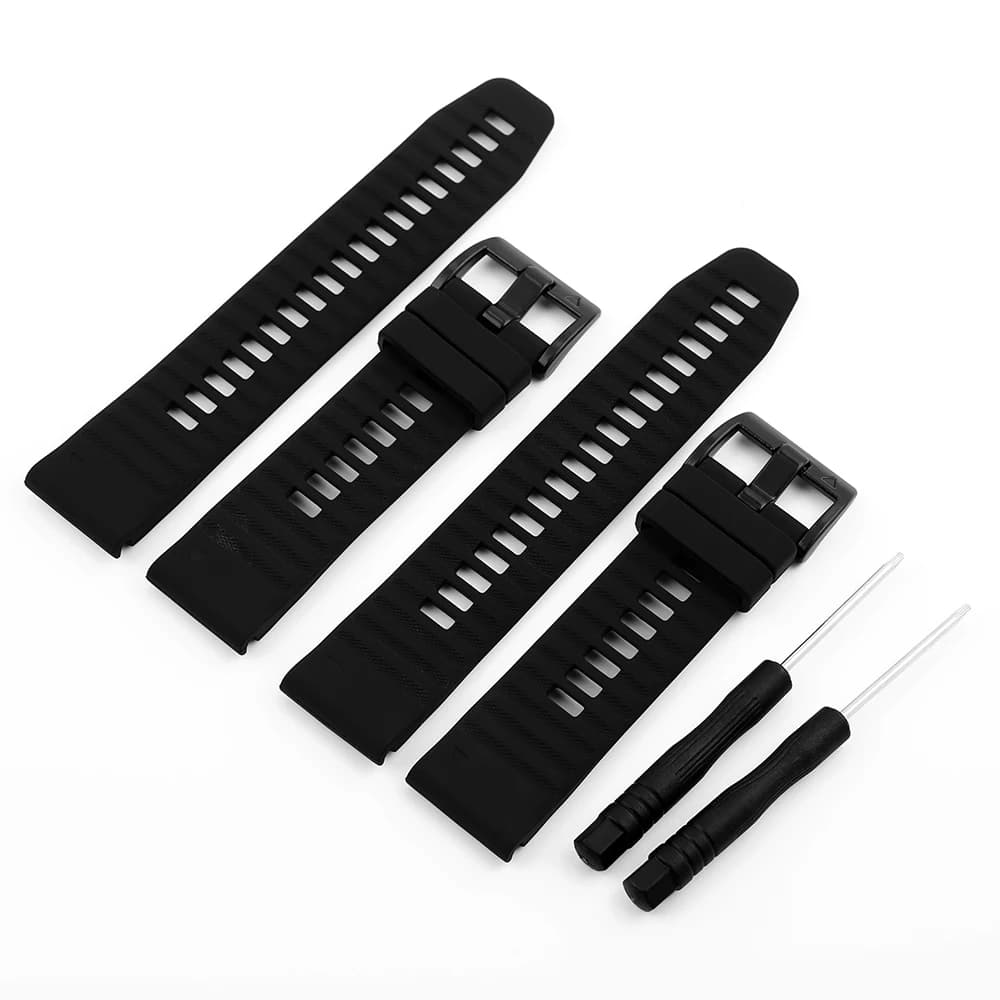 22mm Watch Band Silicone Bracelet Black Diver Rubber Sports Waterproof Watch Strap Replacement for Watches Smartwatch Watchwrist