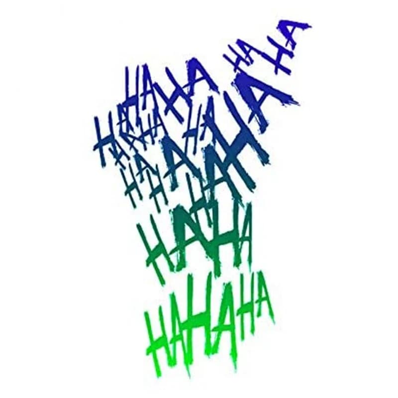 Adesivo per auto Hahaha Joker Graffiti Sticker Cover graffi adesivi personalizzati su accessori per auto moto simpatico PVC,13cm