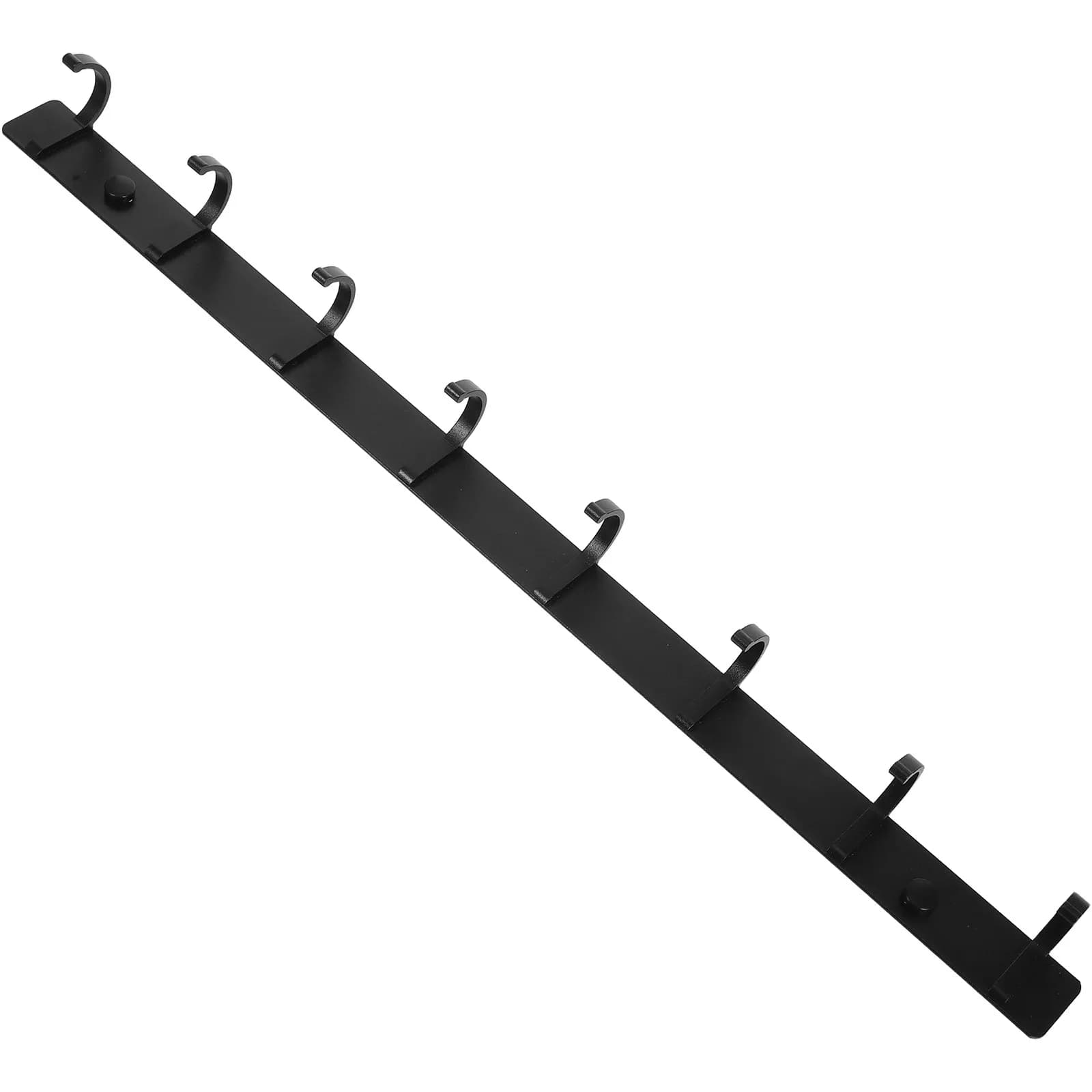 1Set Wall Mounted Clothes Rack Aluminum Jewelry Hanger Necklace Purse Hat Rack Bathroom Kitchen Living Room Organizer