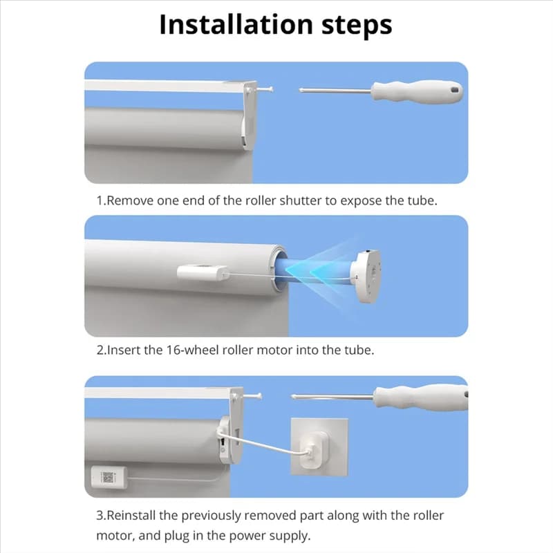 B50B-Wifi Smart Roller Shade Tende Motore Plug-In Per 17Mm/20Mm/25Mm/28Mmmm Tubo Tenda Motore Tubolare Spina UE Motore Con R9
