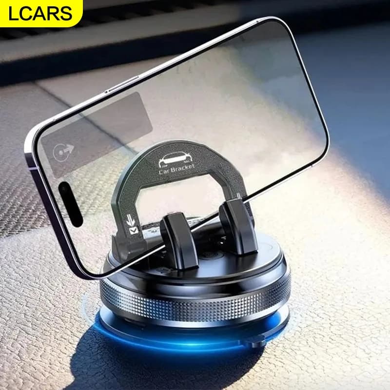 Supporto universale pieghevole per telefono da auto, base a ventosa con regolazione a 360 gradi, compatibile con tutti i veicoli e supporto per cellulare.