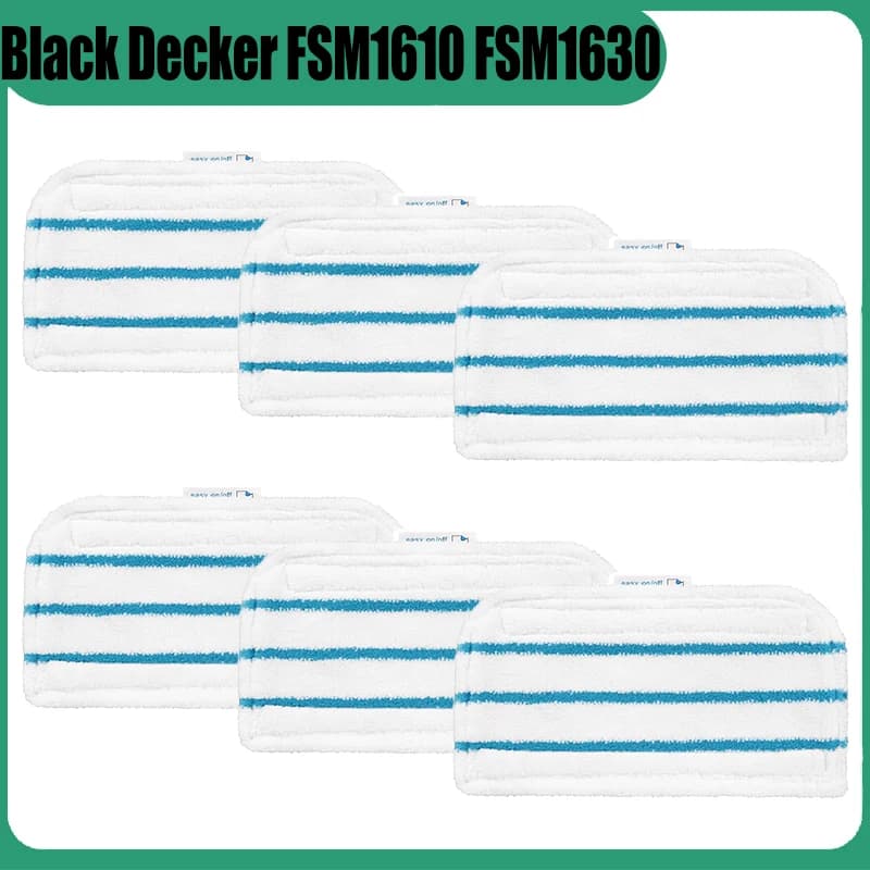 Cuscinetti per scopa di ricambio per scopa a vapore Black + Decker FSM 1610/ FSM 1630/FSM 1600/FSM 1620 Parti di accessori per tamponi lavabili