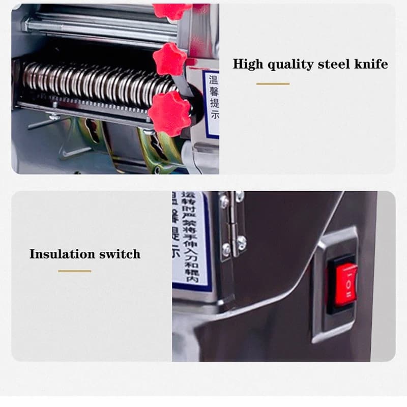 Macchina Elettrica per Pasta in Acciaio Inox per Uso Domestico, Meccanismo Ganmian, Macchina Commerciale per Fare la Pasta