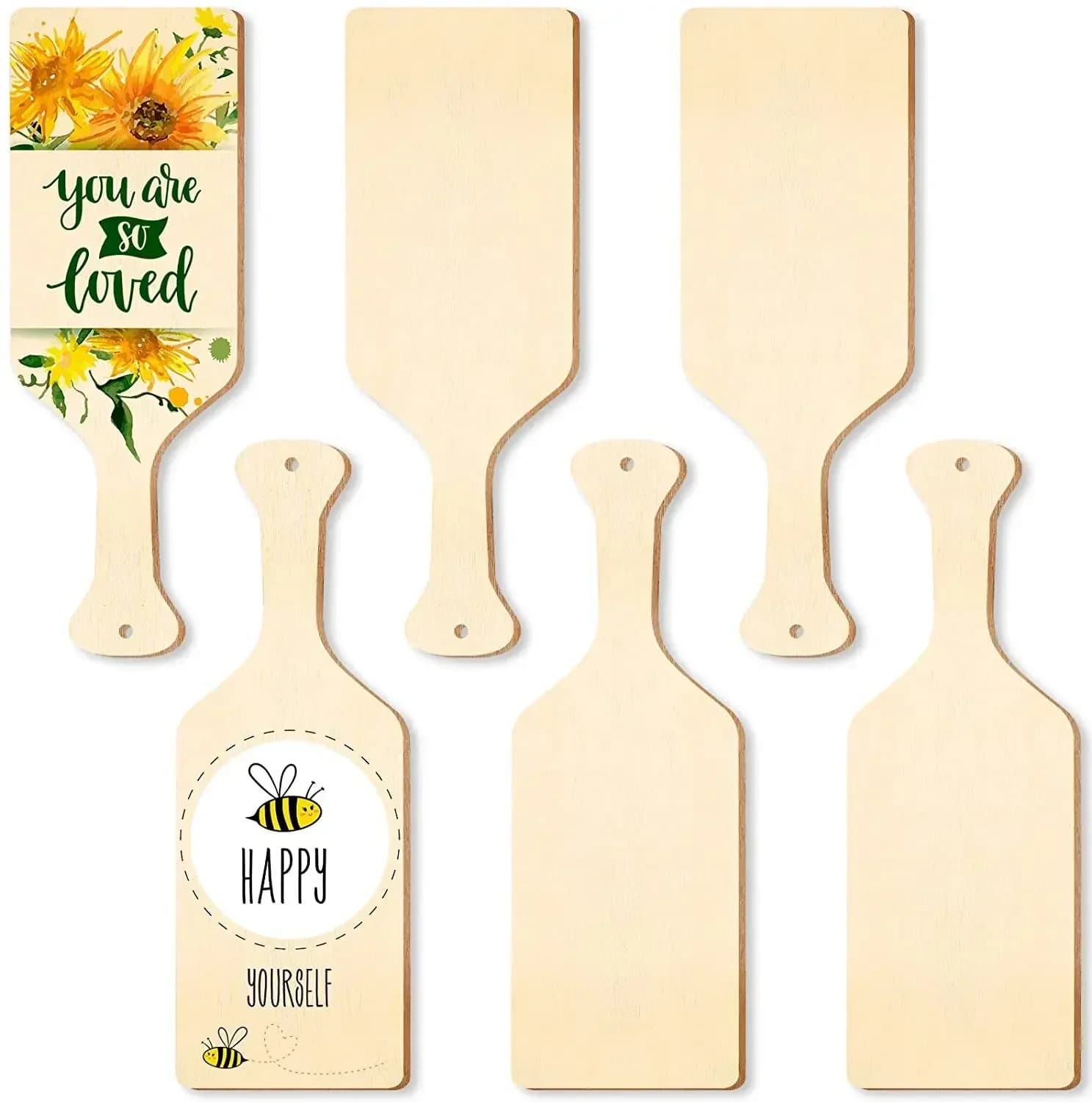 Mini tagliere in legno tagliere a forma di pagaia con manico cucina per bambini fai da te