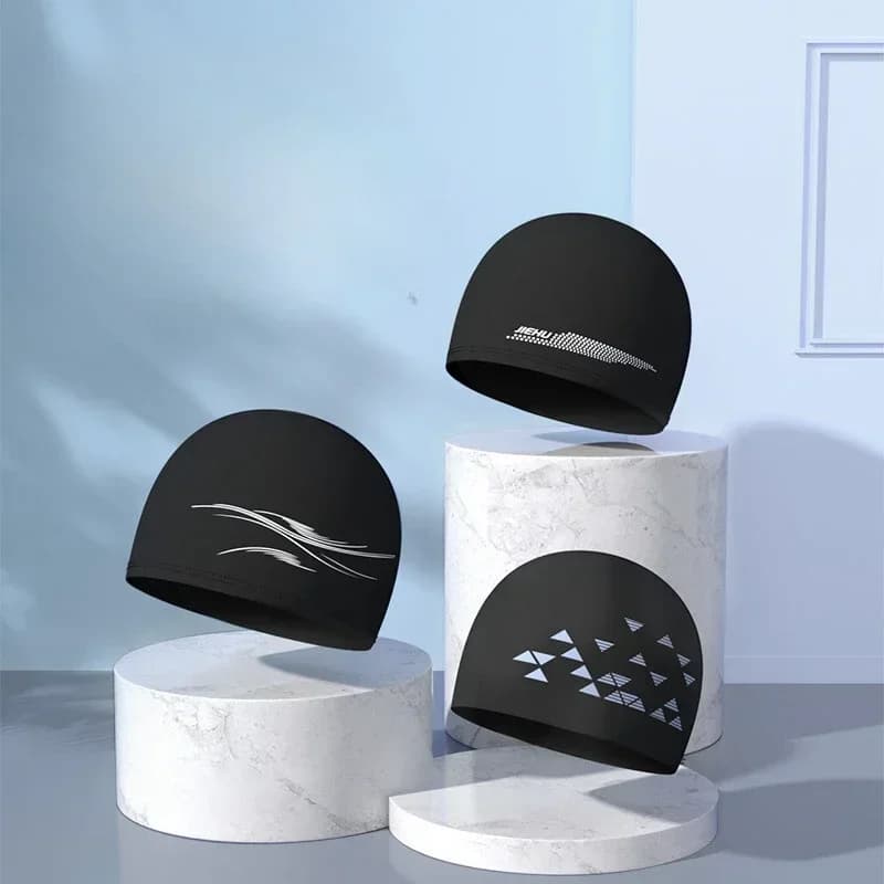 Women's Swimwear Elastic Ear Guard Pool Hat Waterproof Swimwear