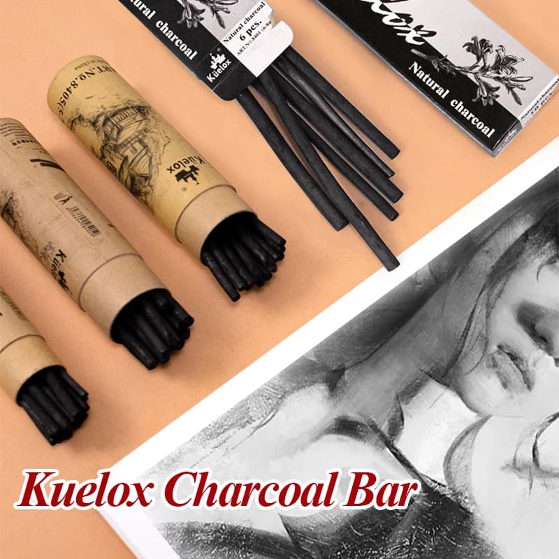 Charcoal Sticks Willow Charcoal Bars Soft Willow Charcoal Pen for Drawing Sketching Shading Artists Beginners Art Supplies