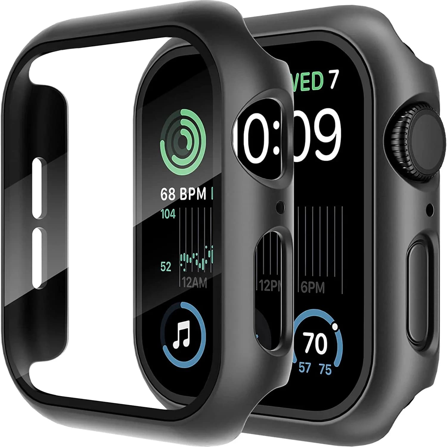 Tempered glass + cover for Apple Watch 11 10 9 8 7 46mm 42mm PC iWatch Series 7 6 5 4 SE3 44 40 45mm