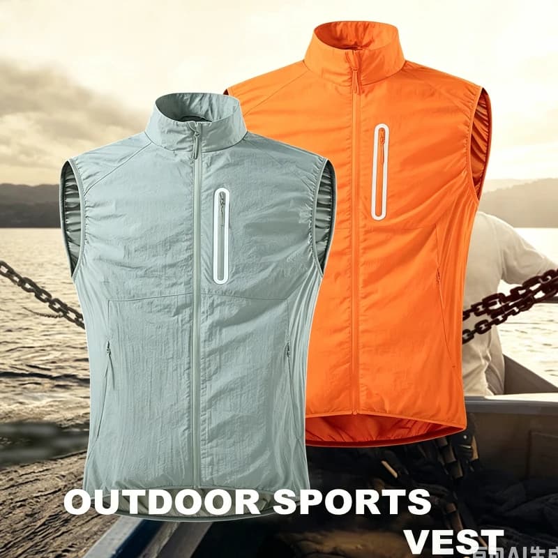 Summer Sports Vest Men Women Waterproof Self-Storage Running Vests Bags Mountaineering Camping Hiking Cycling Sleeveless Jacket