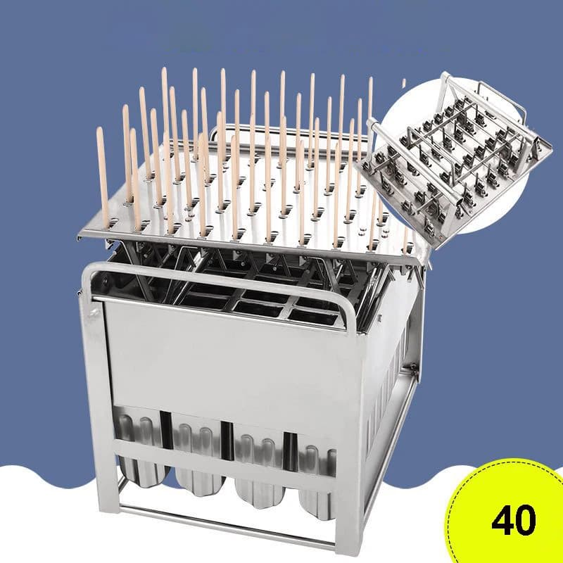 Stampo per ghiaccioli 40 pezzi Stampo per ghiaccioli in acciaio inossidabile Stampi per ghiaccioli Stampi per gelato fai da te per macchina per ghiaccioli