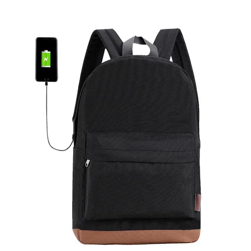 Zaino Studente Casual Impermeabile da Viaggio per Esterni, Zaino alla Moda per Uomo e Donna, Borsa Scuola con Ricarica USB