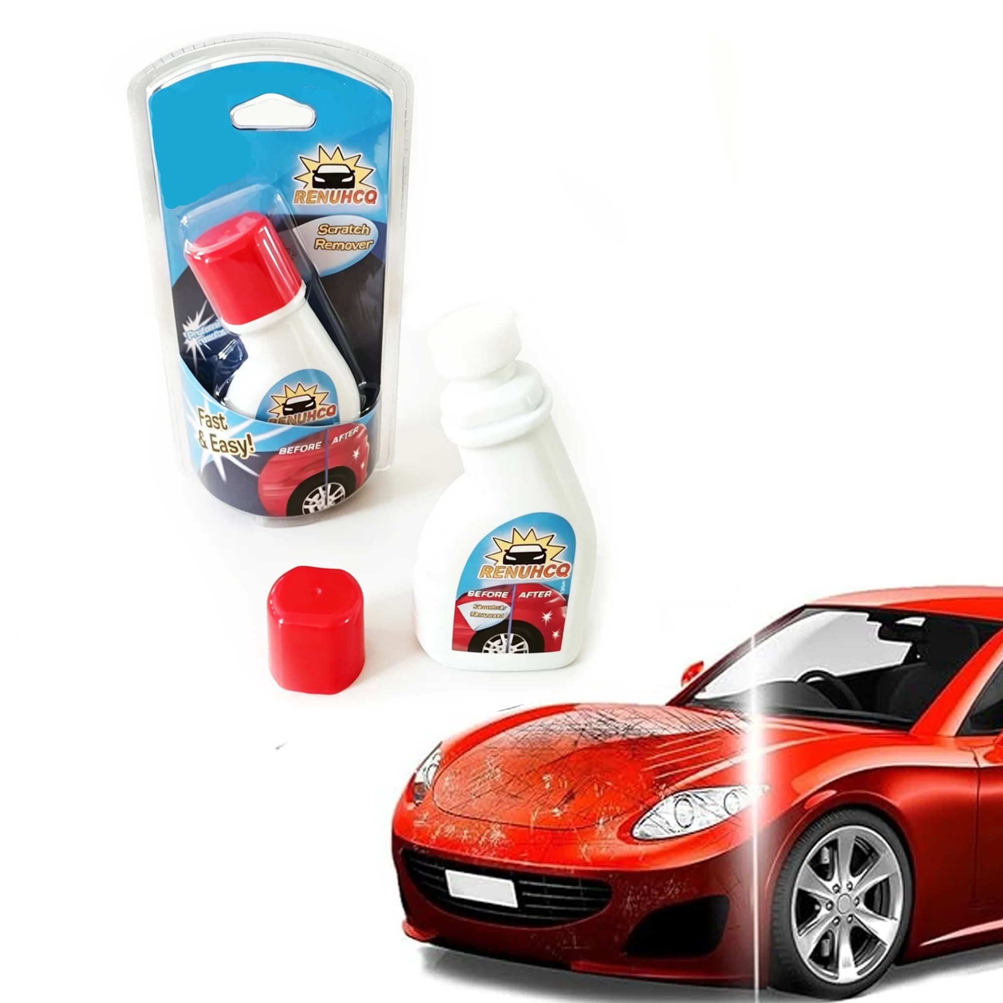 1 pz. Cera Antigraffio per Auto, Riparazione Graffi e Smacchiatura, Composto Abrasivo per Rimozione Graffi e Smacchiatura Auto