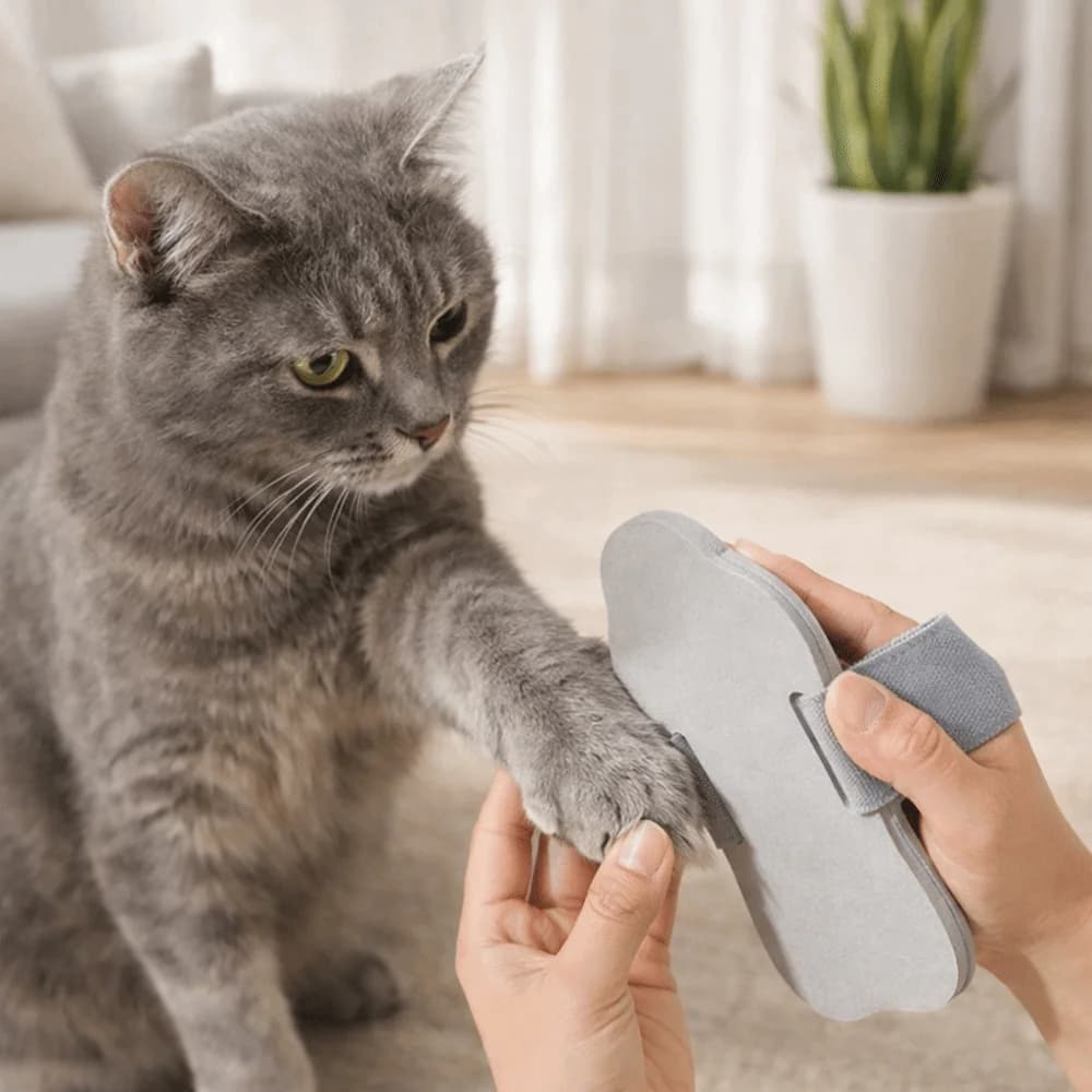 Lima per unghie per cani con cinturino regolabile, tappetino elastico manuale per la rasatura delle unghie, resistente all'usura, per la cura e la pulizia delle zampe degli animali domestici