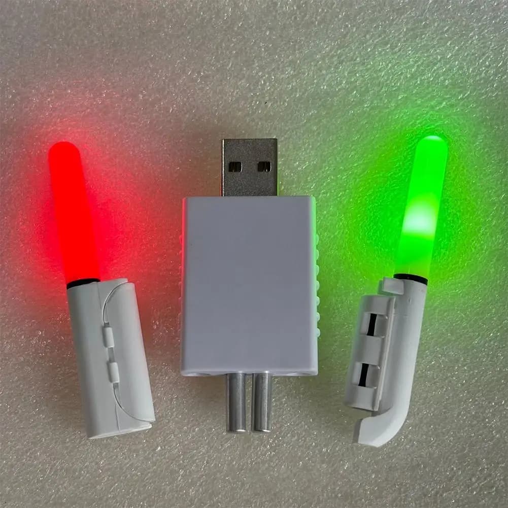 Canna elettronica da pesca impermeabile rimovibile a LED Galleggiante da pesca notturno luminoso Galleggiante leggero Attrezzatura da pesca notturna su roccia
