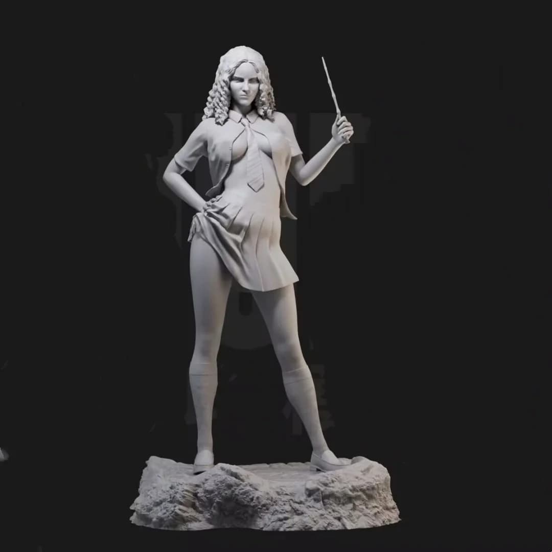 Kit modello in resina in scala 1/24, giocattolo fai da te per stampa 3D di Hermione, non assemblato e non verniciato, 337