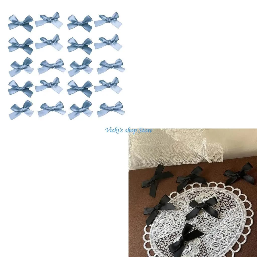 20Pcs Y2K Bowknot Hair Slide Ribbon Bow Hair Clip Versatile Hairpin Decor