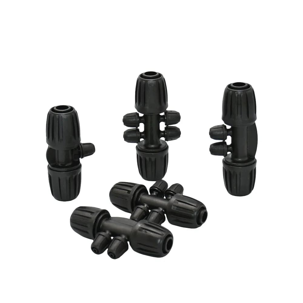 Tubo in PE 20mm x 4/7mm 16mm x 1/4 Connettore splitter per tubo flessibile Raccordi di riduzione per fattoria in serra da giardino