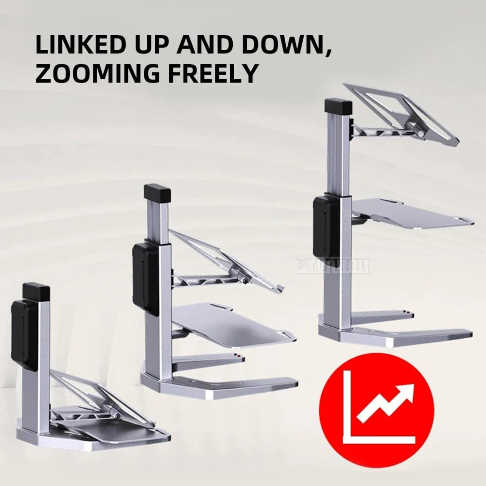 Standing Laptop Stand; Electric Height-Adjustable Standing Computer Stand; Adjustable Mount