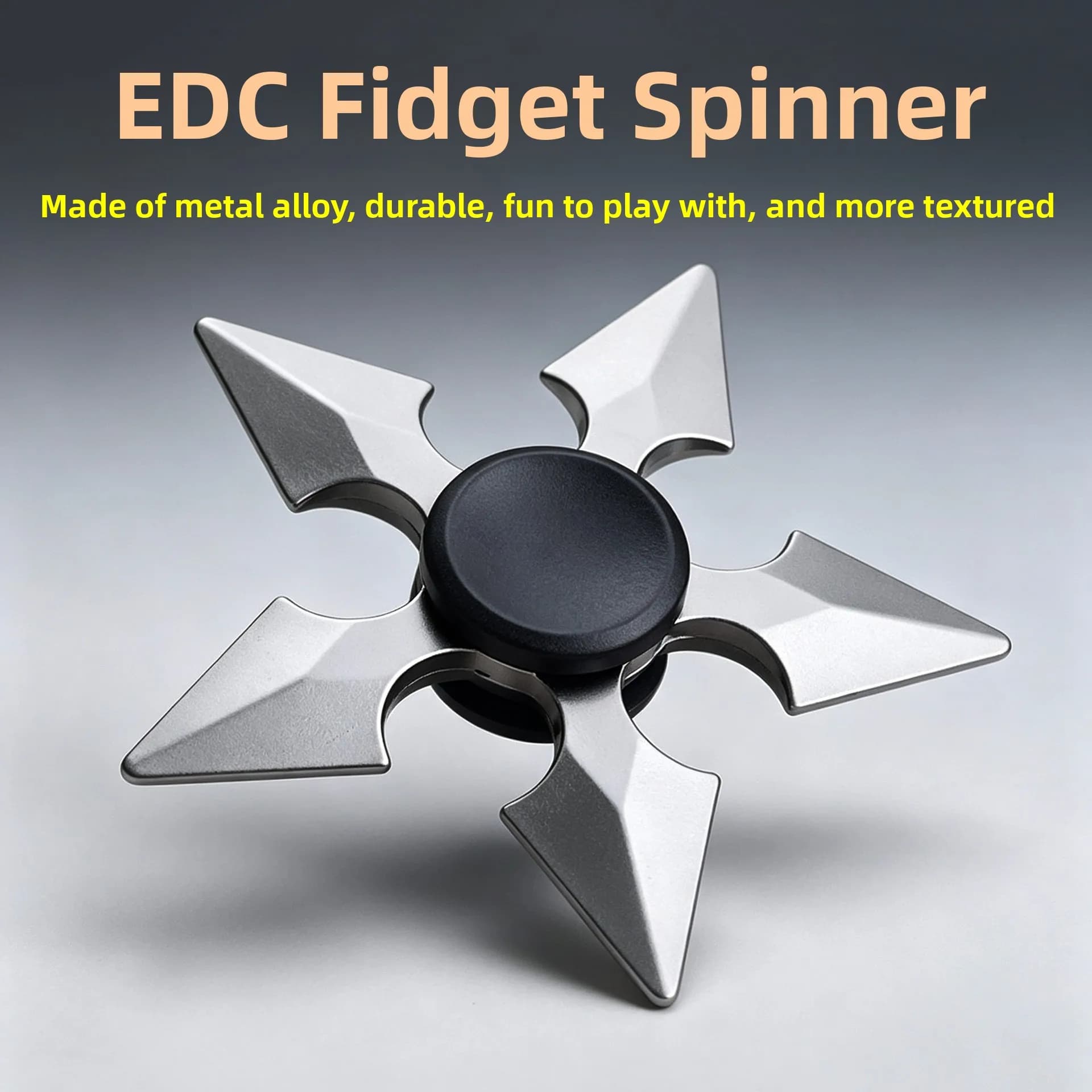 Colorful Zinc Alloy Metal Fidget Spinner Hand‑Spinning Stress Relief Toy Desktop EDC Fidget Toy for Students Adults