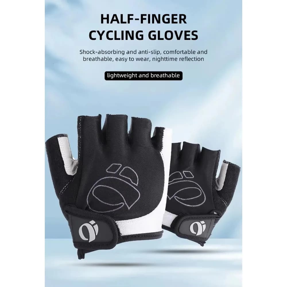 Half-finger cycling silicone short-finger gloves, bicycle gloves, non-slip, shock absorption, breathable, suitable for mountain bikes, road bikes, gyms, cycling accessories