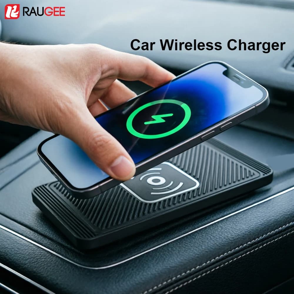 30 W Car Wireless Charger Mat Silicone Anti-Slip Mat for iPhone 14 13 12 Pro Max Wireless Phone Charger for Car Samsung Quick Charging