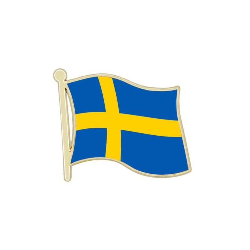 New Style Cartoon Flag Brooch Sweden Vietnam Norway Poland Flag Design Metal Enamel Badge Pin DIY Clothing Bags Hat Accessory