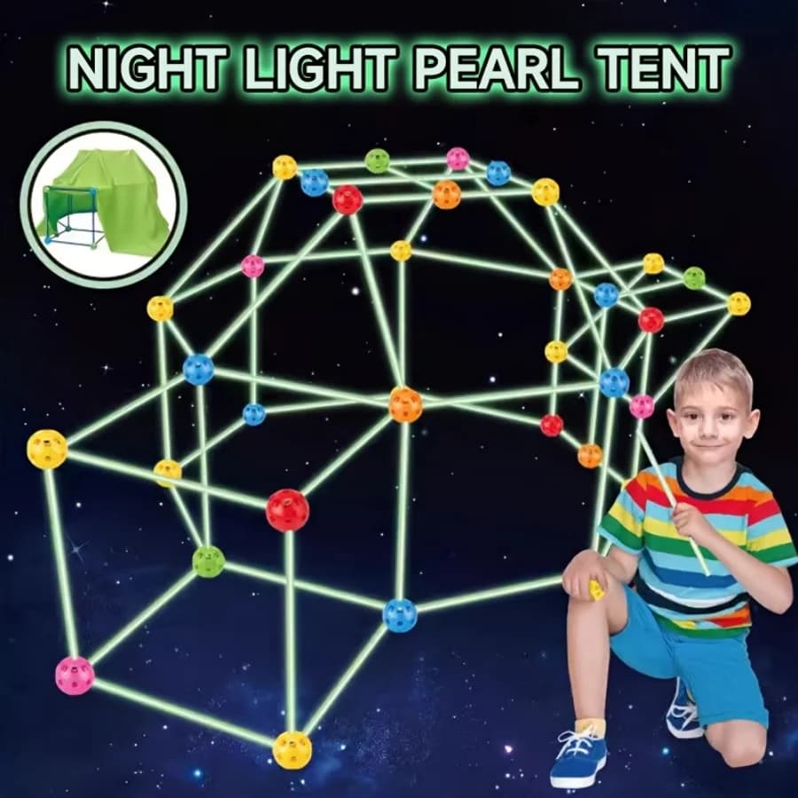 Giocattolo versatile da costruzione per castello che si illumina al buio per bambini, un regalo educativo per i bambini