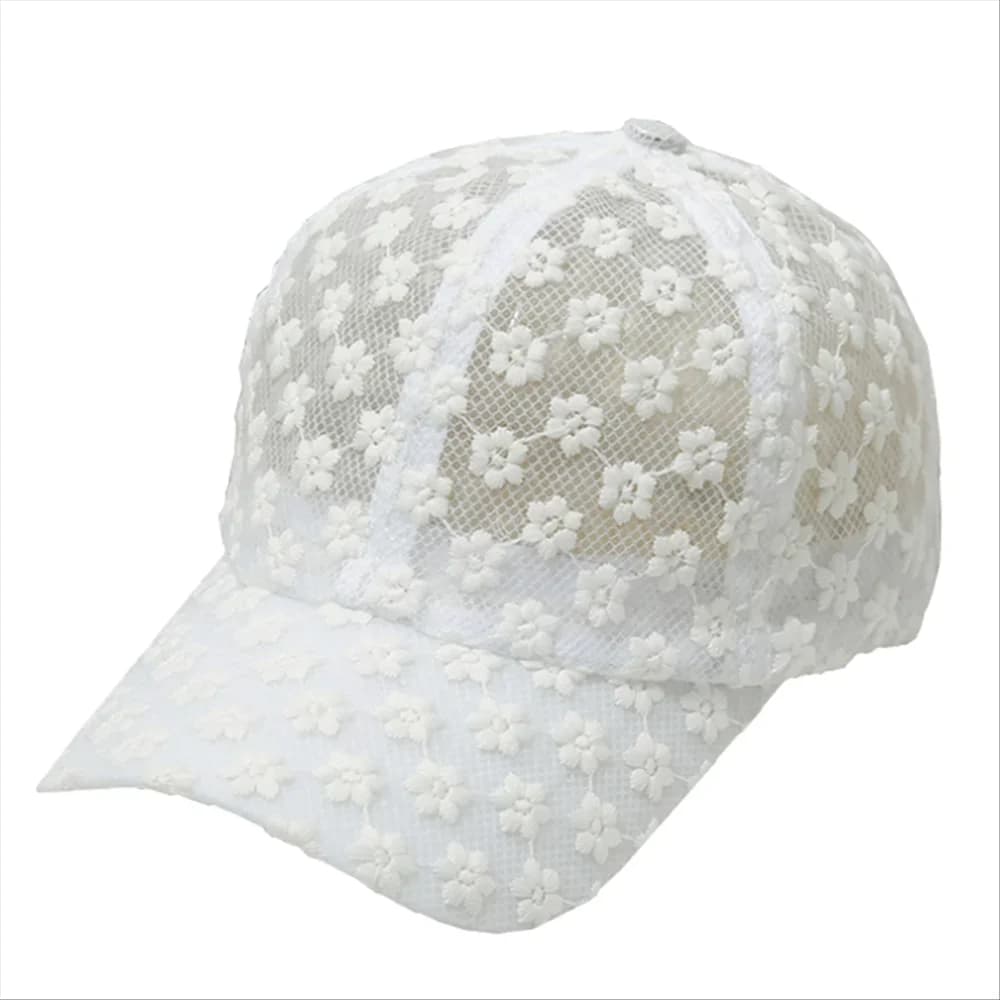 Cappellini da baseball estivi da donna in pizzo traspirante, cappello protettivo alla moda per viaggi all'aperto
