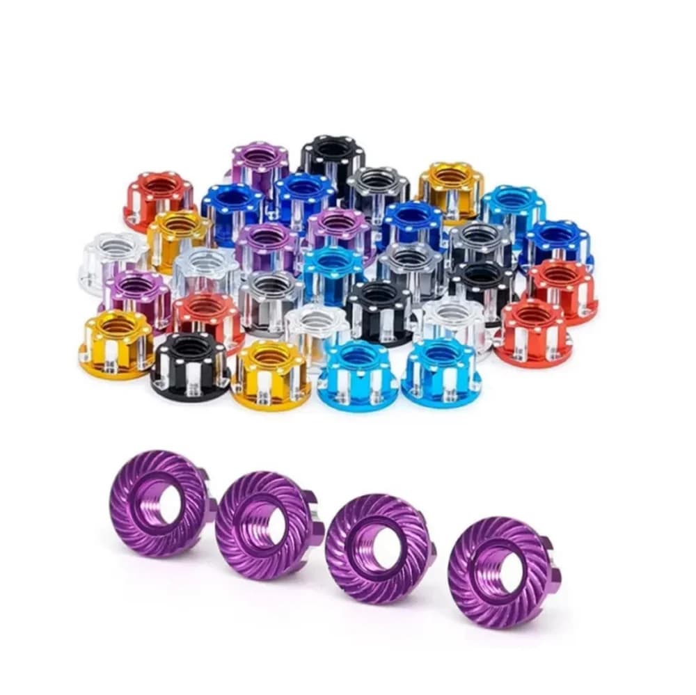 4 pcs aluminum M4 tire lock nut for 1/10 RC car wheel nut HSP Traxxas TRX4 TRX6 Axial SCX10 D90 D110 Slash Rgt accessories