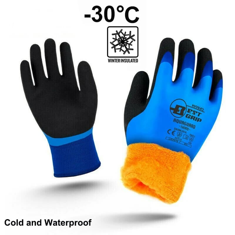 -30 gradi Guanti da lavoro da pesca A prova di freddo Termico Conservazione a freddo Antigelo Abbigliamento unisex Antivento Sport all'aria aperta a bassa temperatura