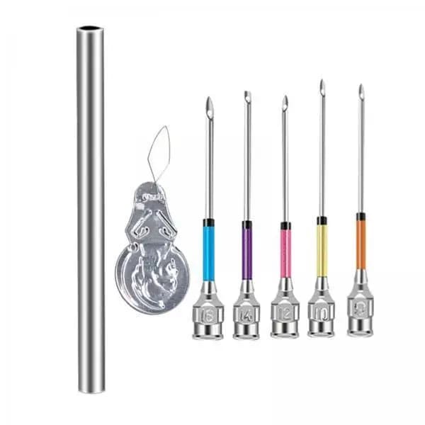 Punch Needle Embroidery Kit with Multicolor Plastic Iron Weaving Tool Set for Home Sewing