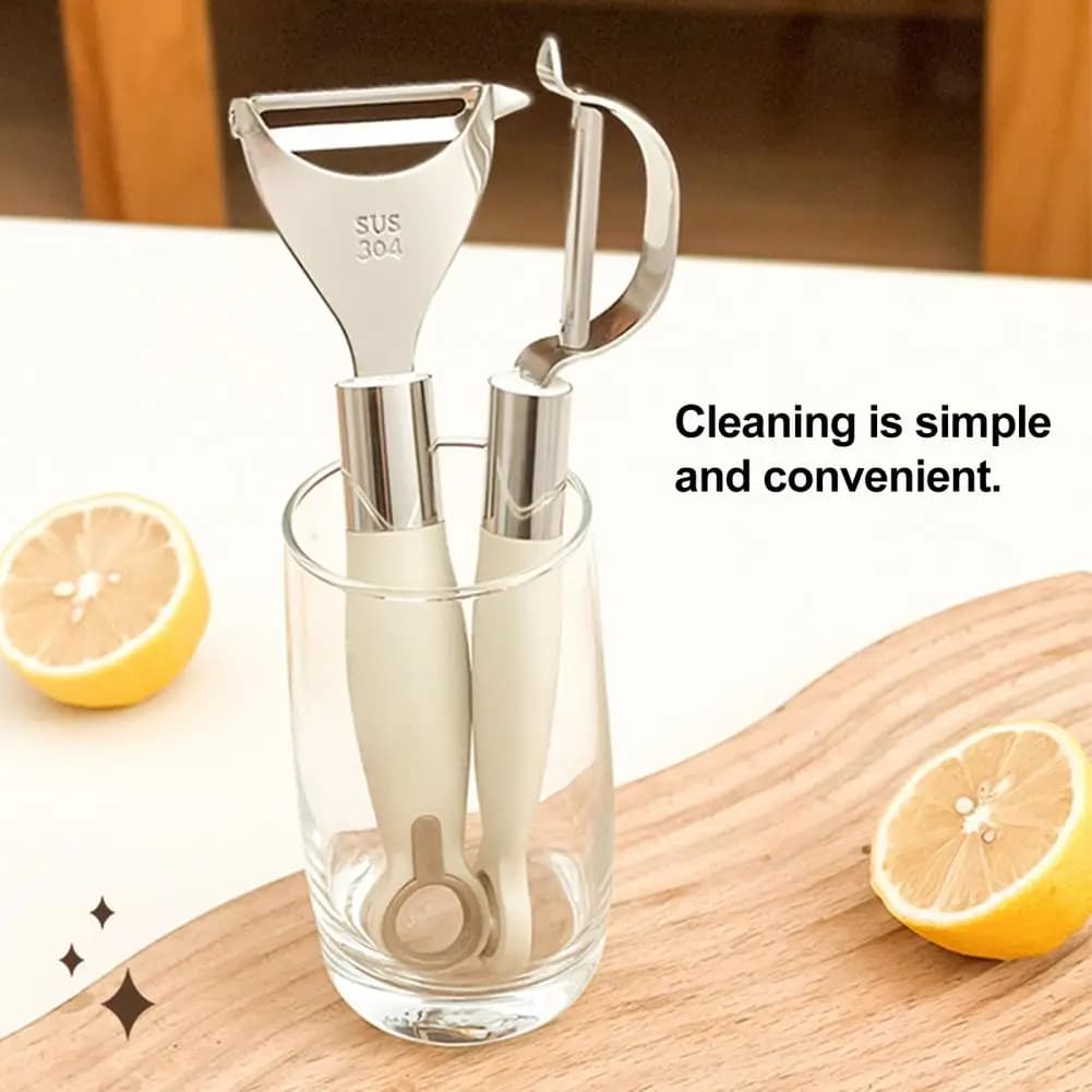 Pelapatate per frutta e verdura in acciaio inossidabile 2 stili creativi affilati patate cetrioli coltello per sbucciare gadget da cucina per la casa pialla raschietto