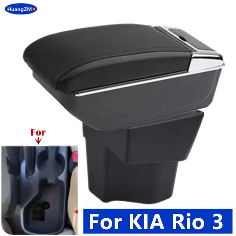 Box portaoggetti per bracciolo auto per KIA Rio 3, KIA K2 X-line Rio 3 2011 2012 2013 2014 2015 2016, accessori interni per auto