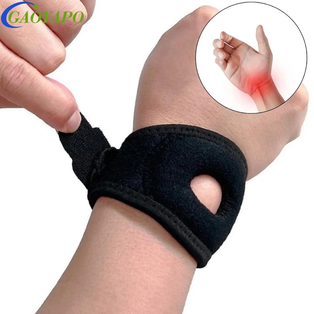 Tutore per polsi da 1 pezzo per lacrime TFCC, fascia da polso regolabile con cuscinetto ad anello morbido per dolore al polso sul lato ulnare, supporto per il polso per uomini e donne