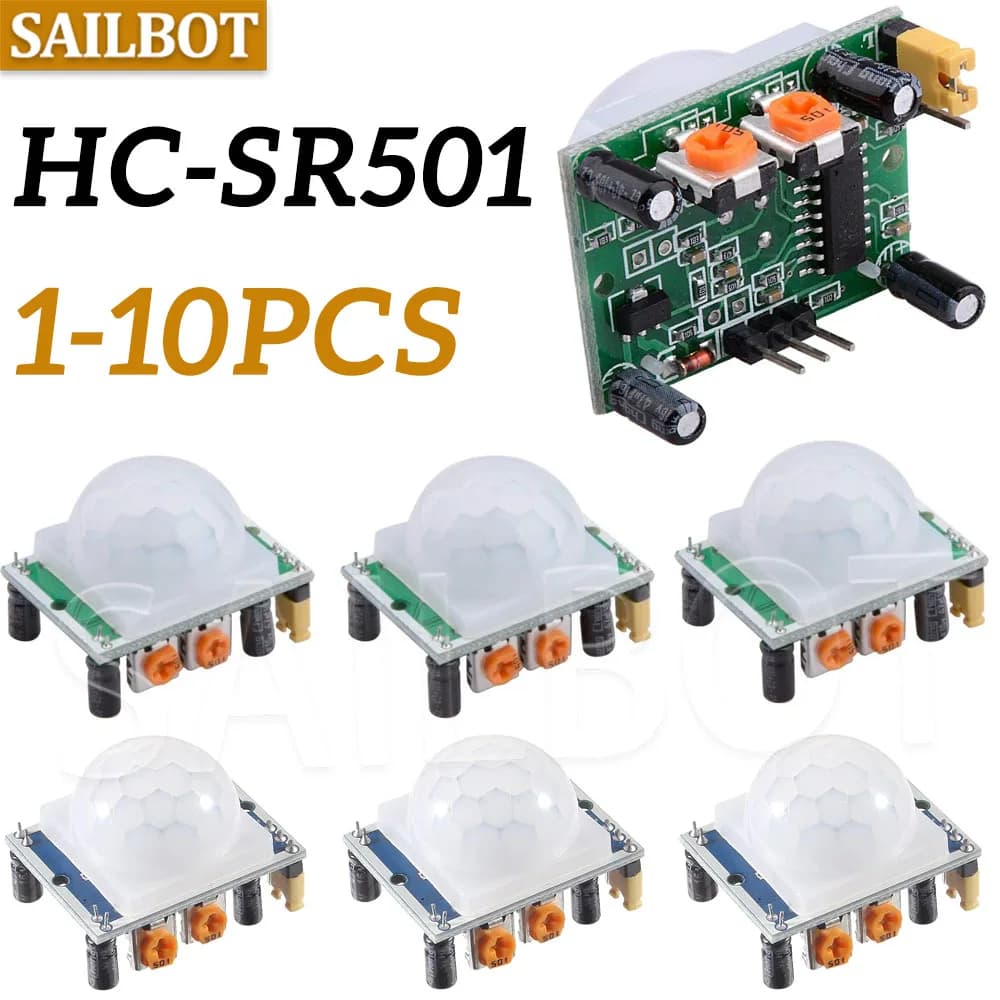 HC-SR501 Sensore a infrarossi PIR Regola il modulo rilevatore sensore di movimento PIR a infrarossi piroelettrico IR per Arduino Raspberry Pi