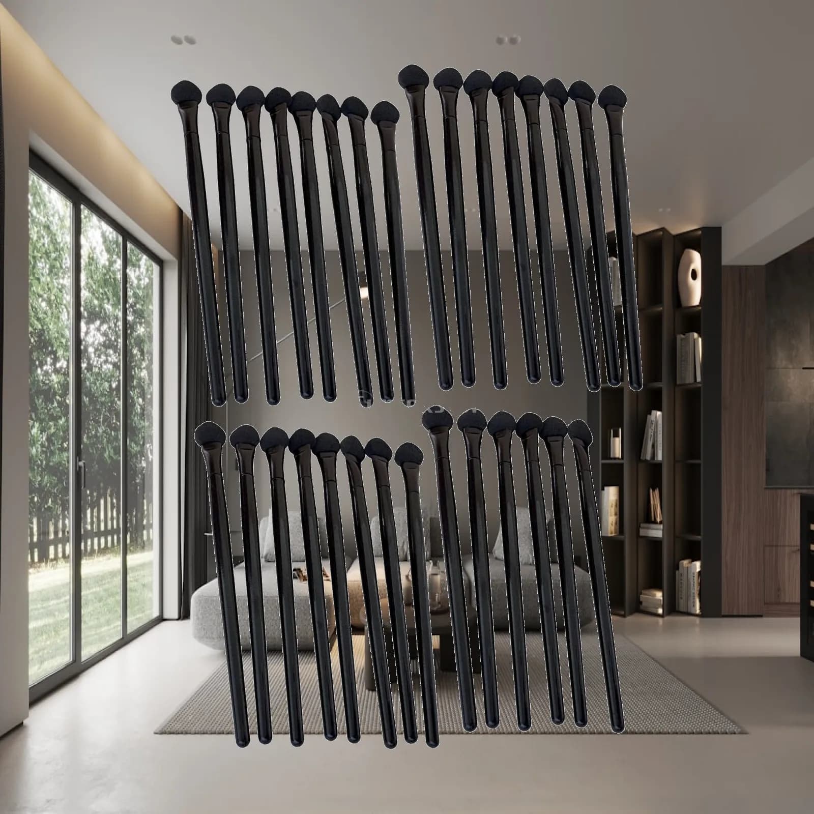30Pcs Disposable Eyeshadow Brushes,Professional Eye Shadow Sponge Applicators