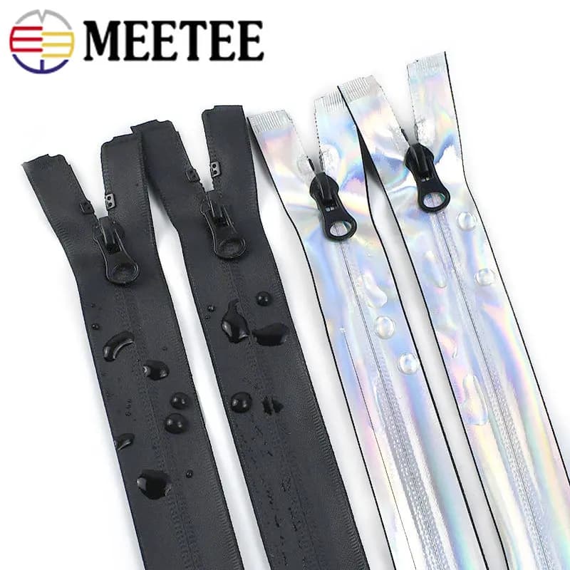2/5 pezzi 40-100 cm 5 # Cerniera in nylon impermeabile decorativa riflettente invisibile cerniere inverse borsa vestiti accessori per cucire fai da te