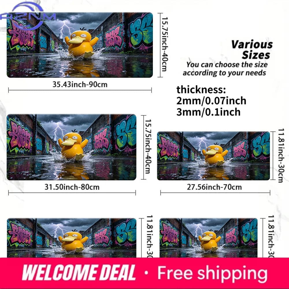 Tappetino da gioco antiscivolo Psyduck Lightning Alley Graffiti TCG