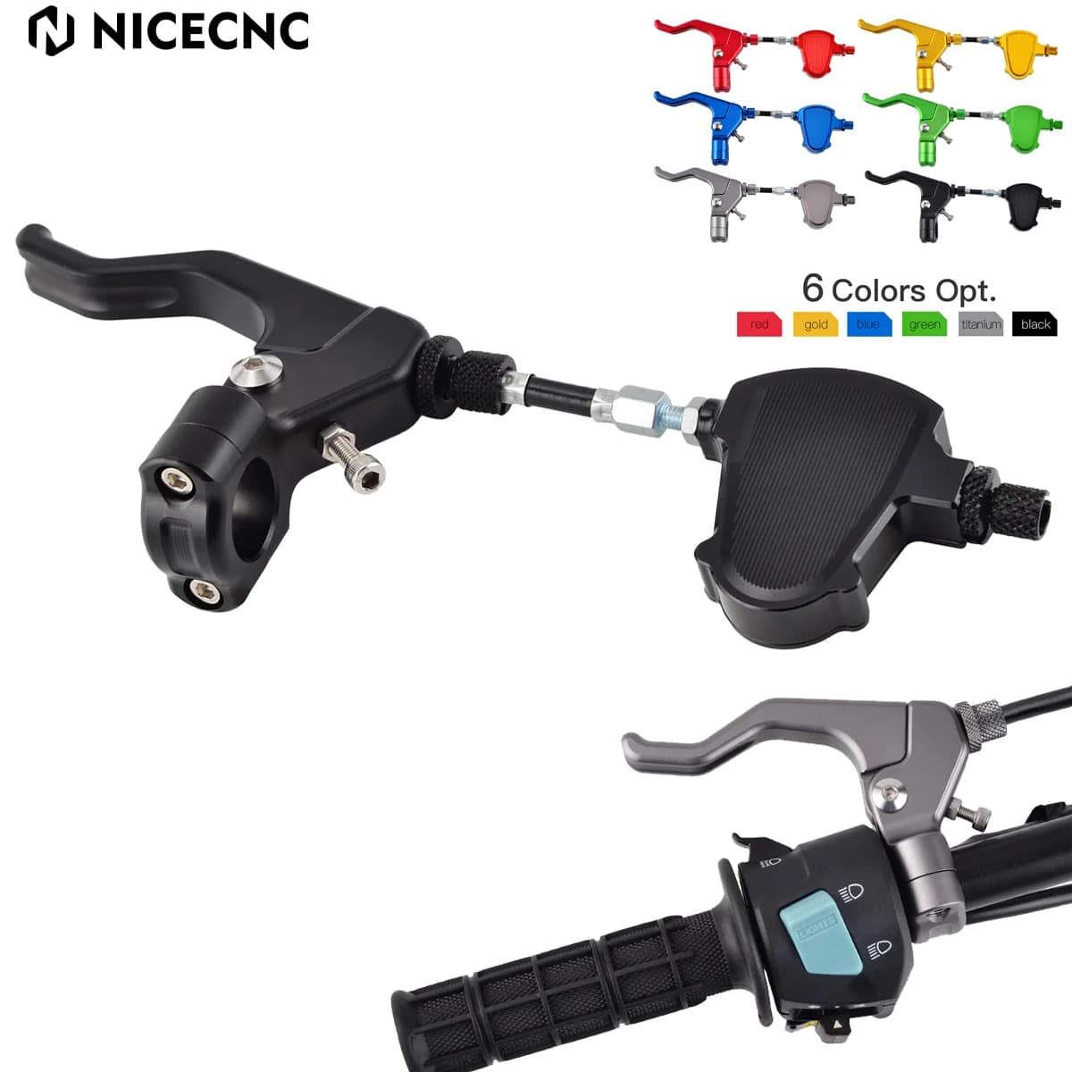 Per Honda CR XR CRF Kawasaki KX KLX KDX Suzuki DRZ DR-Z400 Yamaha YZ YZF WRF CNC Breve Prodezza Leva Frizione Tirare Il Sistema di Cavo Kit