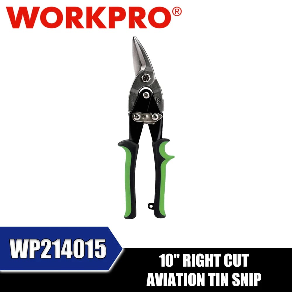 WORKPRO WP214015 Cesoie da aviazione a taglio destro da 10 pollici, utensili manuali