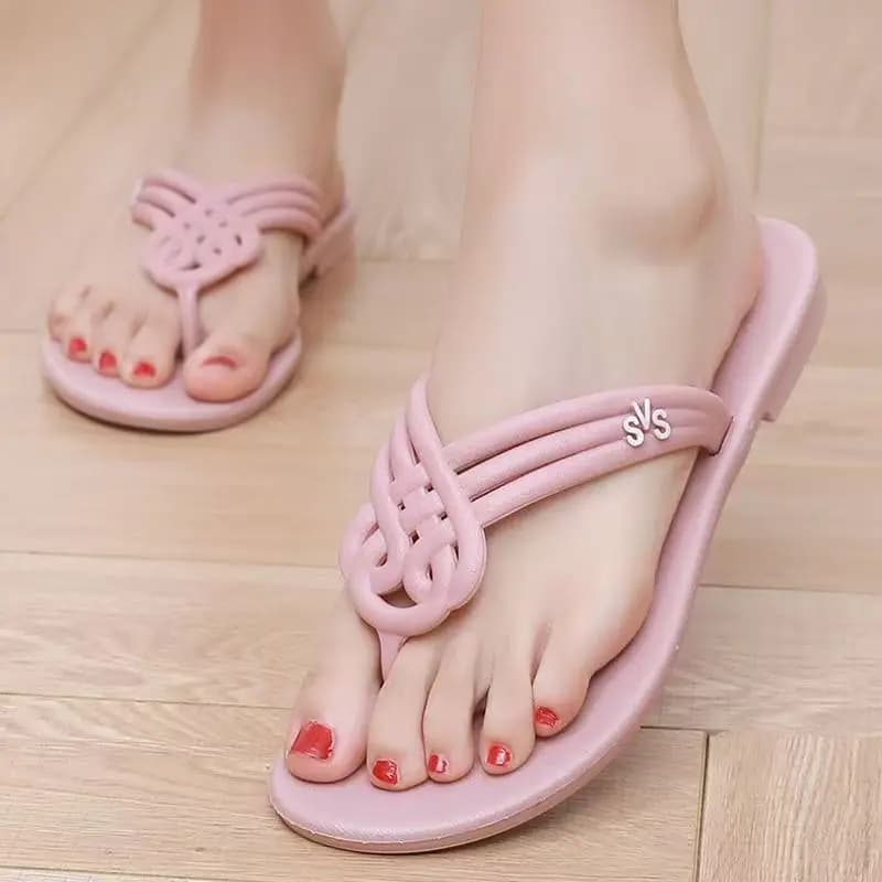 Women's Flat sole Flip Flop Slippers Summer New Soft Sole Non Slip Home Slippers Lightweight Fashionable Outdoor Beach Slippers