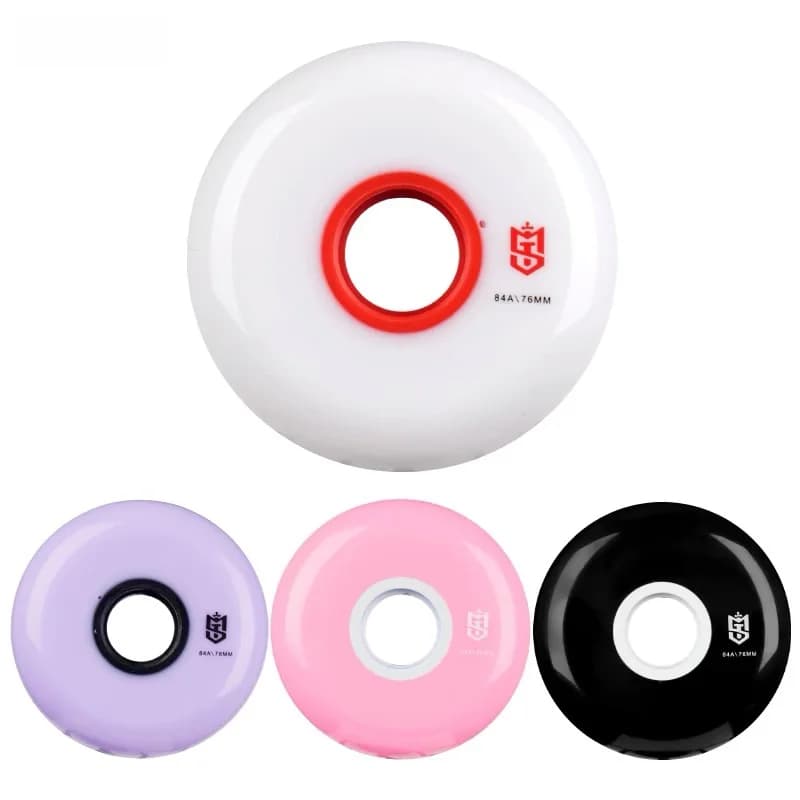 Ruote MST Professional Flat Flower per Pattini a Rotelle, Grado Competizione, Alta Elasticità, Resistenti all'Usura, per Pattinaggio su Ghiaccio