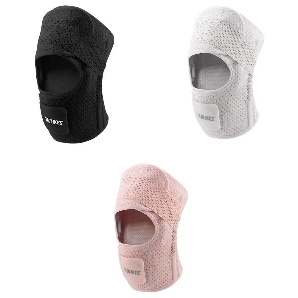 Supporto per Ginocchio in Poliestere con Fascia Elastica, Nero Bianco Rosa, Traspirante, per Sport, Professionale