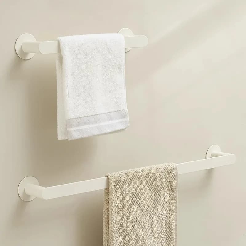 Wnite Towel Bar Grey Towel Rack Bathroom Towel Hanger White Aluminum Rail Matte Black Holder 30/40/50/60cm