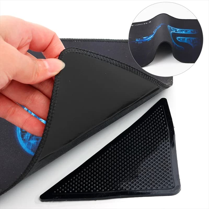 Adesivo Antiscivolo Ecologico Riutilizzabile e Lavabile per Tappeti, Patch Anti-Ribaltamento, Nastro Adesivo per Angoli di Tappeti e Moquette