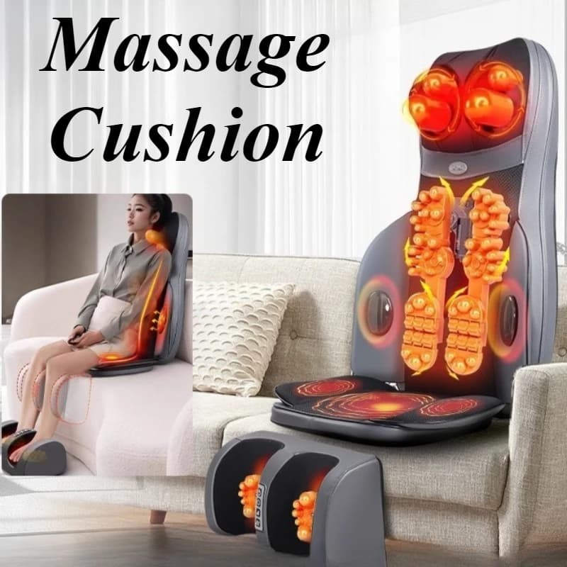 Cuscino per massaggio elettrico Massaggiatore per collo cervicale Cuscino per seduta Vibratore Massaggiatori per il corpo Cuscini Cuscino riscaldante per sedia per fisioterapia