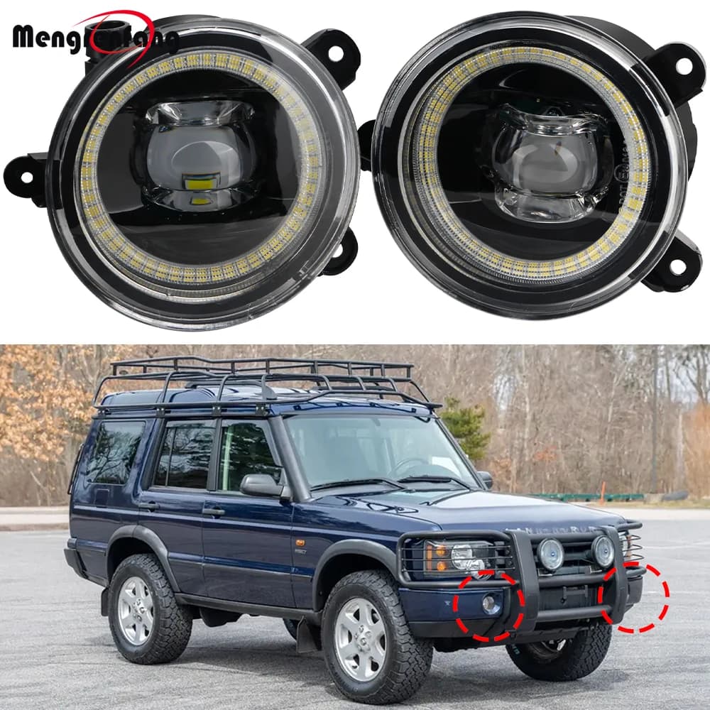 2 pezzi auto paraurti anteriore LED gruppo fendinebbia con Angel Eye DRL luce diurna per Land Rover Discovery 2 II (L318) 2003 2004