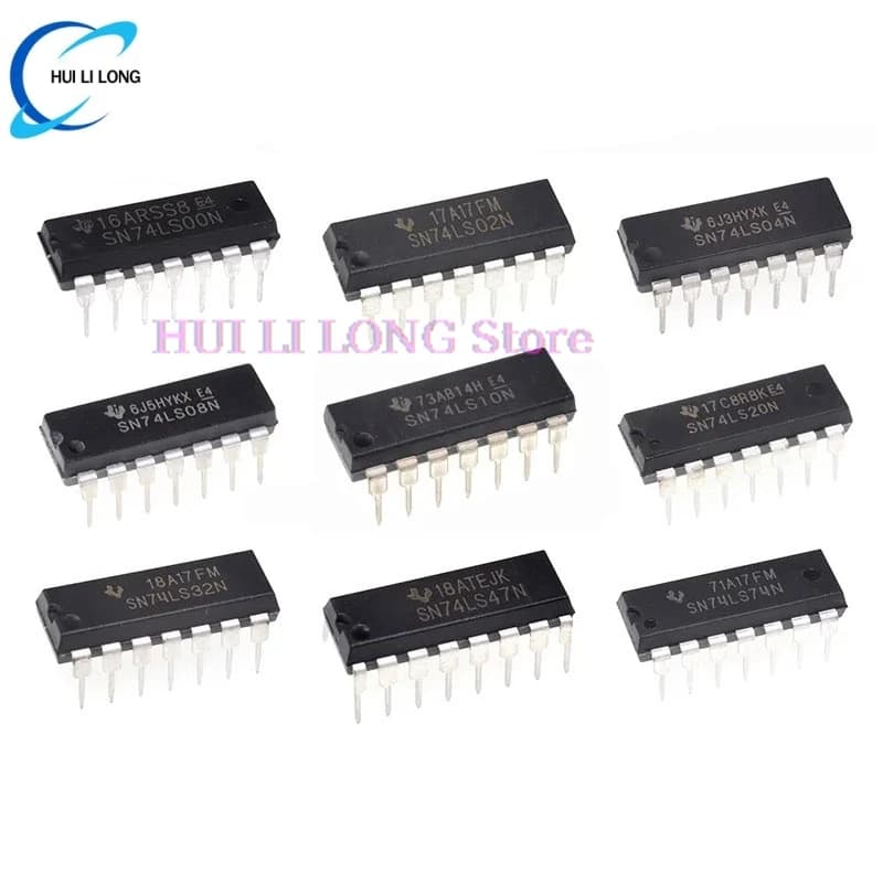 10pcs 74LS00 74LS02 74LS04 74LS08 74LS10 74LS14 74LS20 74LS138 74LS32 74LS47 74LS48 74LS74 74LS76 74LS86 74LS90 DIP-14 New