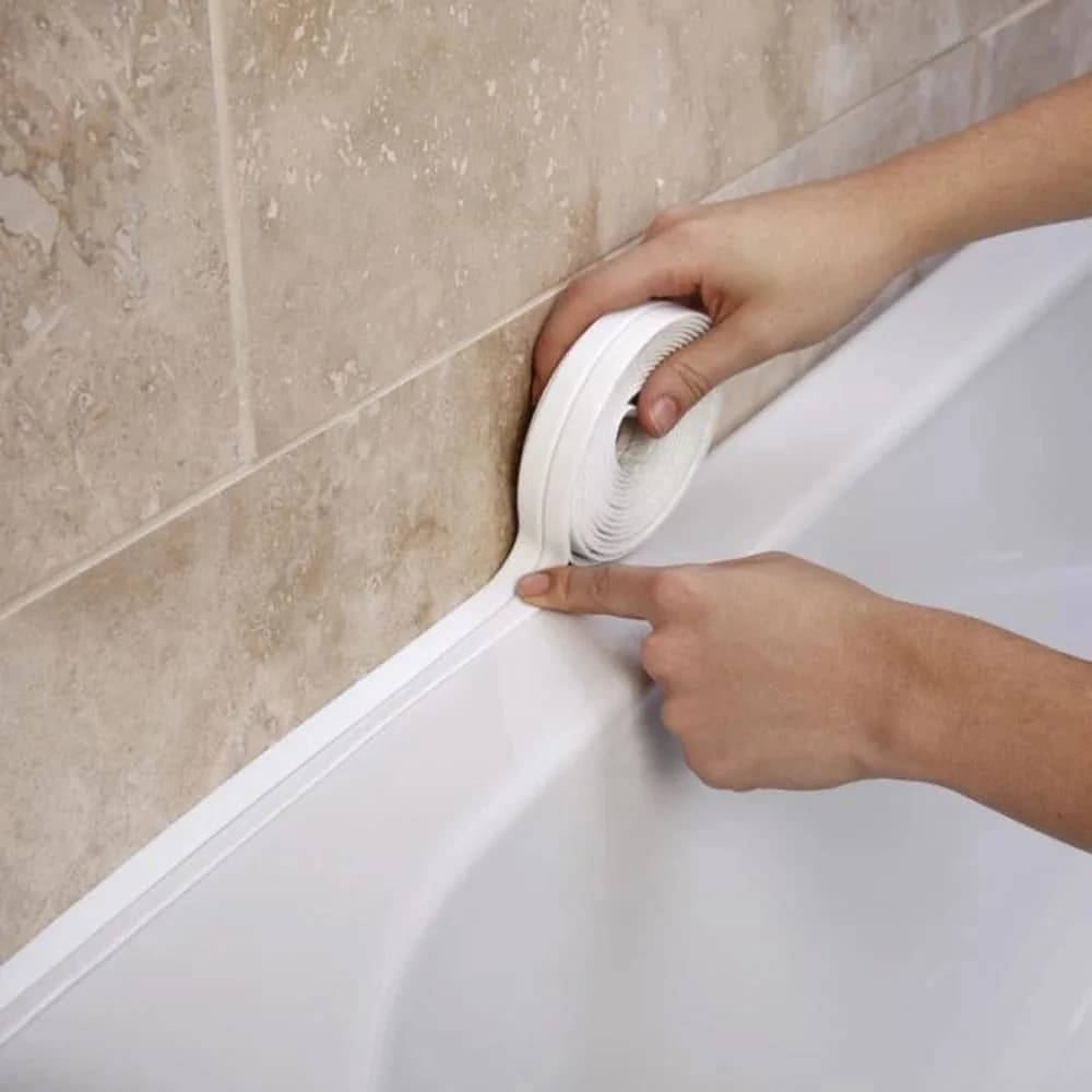 3.2 m self-adhesive 3.2m PVC Mastic Tape Oil-proof Kitchen Washer Kitchen Board Wall Adhesive Corner Bathroom Tape Sealant for Toilet Waterproof