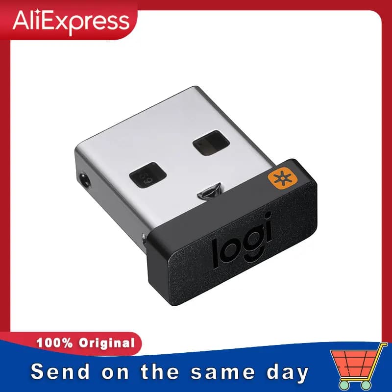 Ricevitore USB Unifying Logitech Compatibile con tutti i dispositivi Unifying come mouse e tastiera wireless per PC/Mac/Laptop